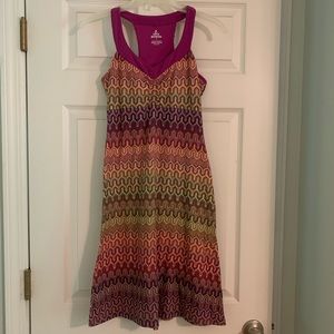 PrAna Shauna Racerback Yoga Exercise Sun Dress Fuchsia